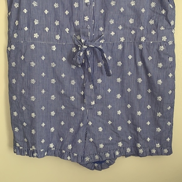 Tularosa Danielle Chambray Floral Printed Belted Romper - Picture 6 of 9